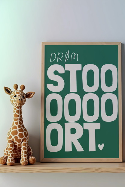 «Drøm stort» – grønn plakat