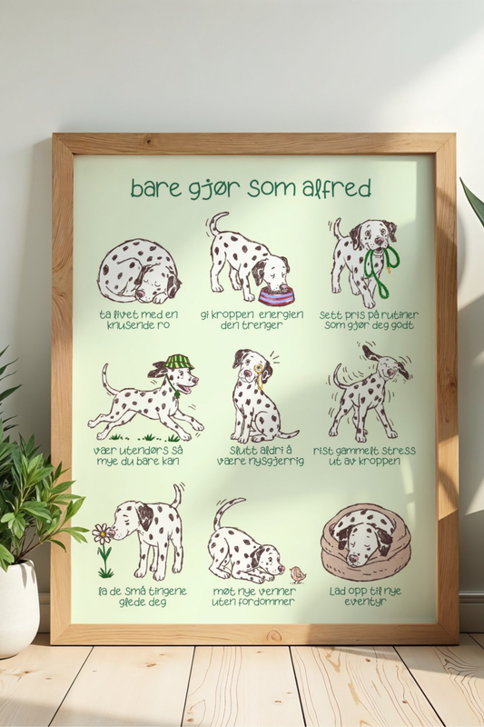 «Bare gjør som Alfred» – plakat med små livsråd